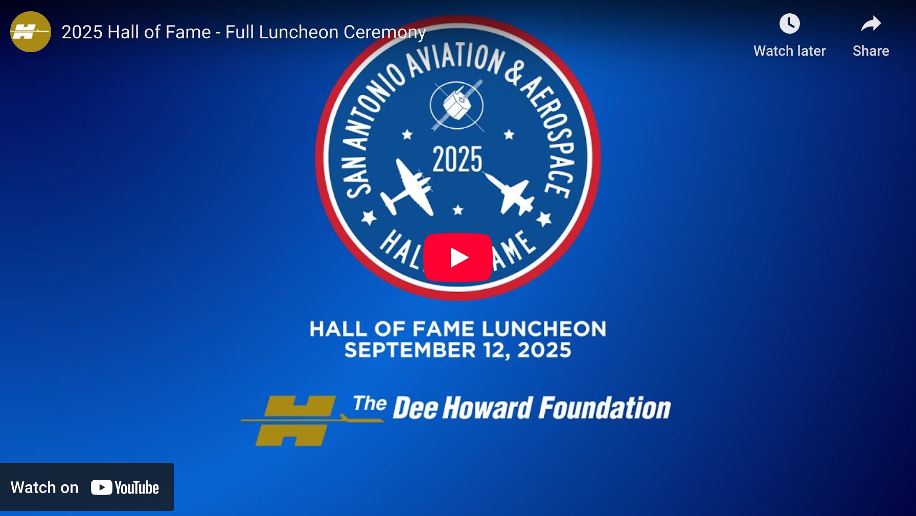 2025 Hall of Fame - Full Luncheon Ceremony